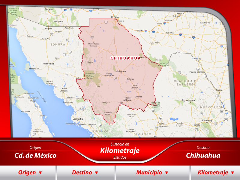 Fletes de la Ciudad de México a Chihuahua