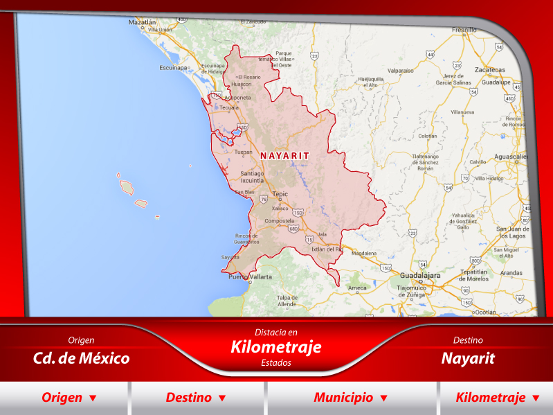 Fletes de la Ciudad de México a Nayarit