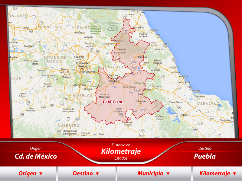 Fletes de la Ciudad de México a Puebla