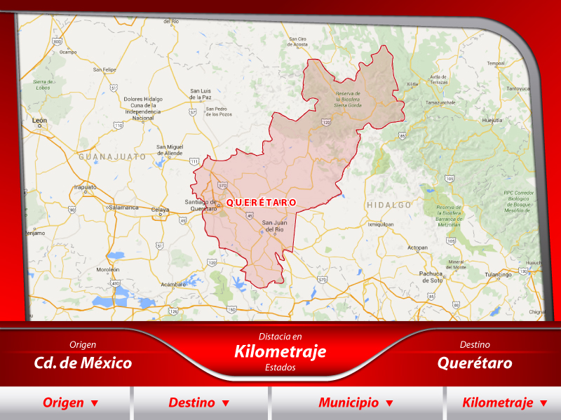 Fletes de la Ciudad de México a Querétaro