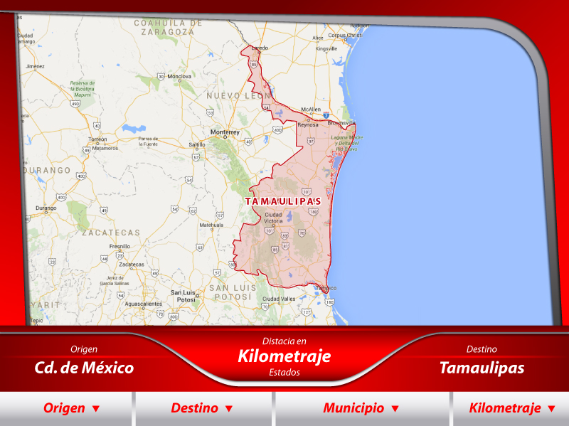 Fletes de la Ciudad de México a Tamaulipas