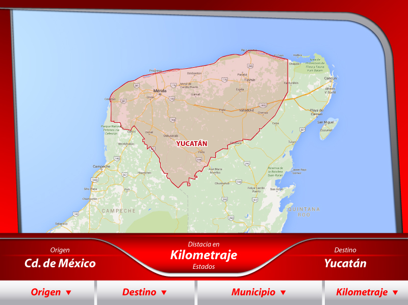 Fletes de la Ciudad de México a Yucatán